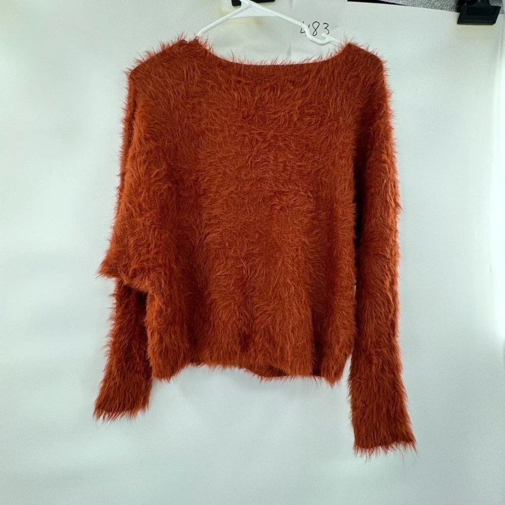If it were me brown fuzzy sweater size XS